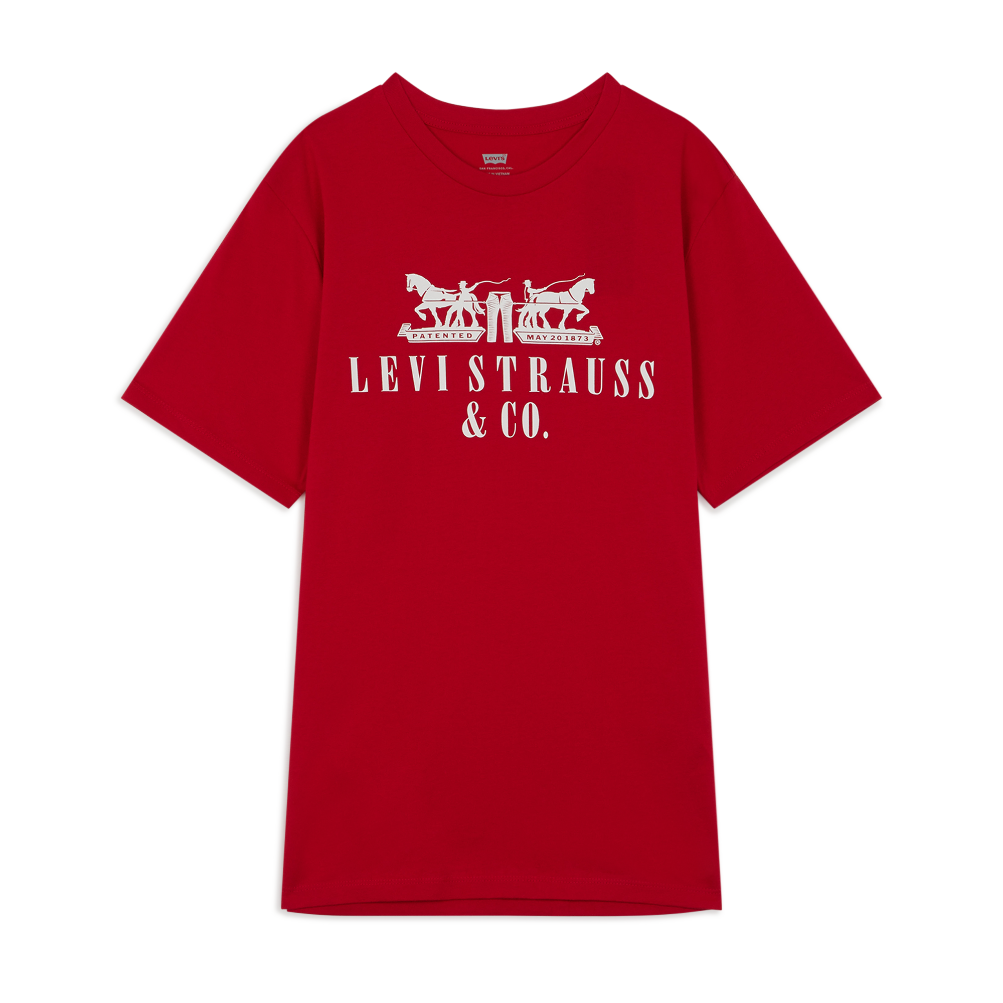 Tee Shirt 2 Horse Logo Levis Rouge L Male