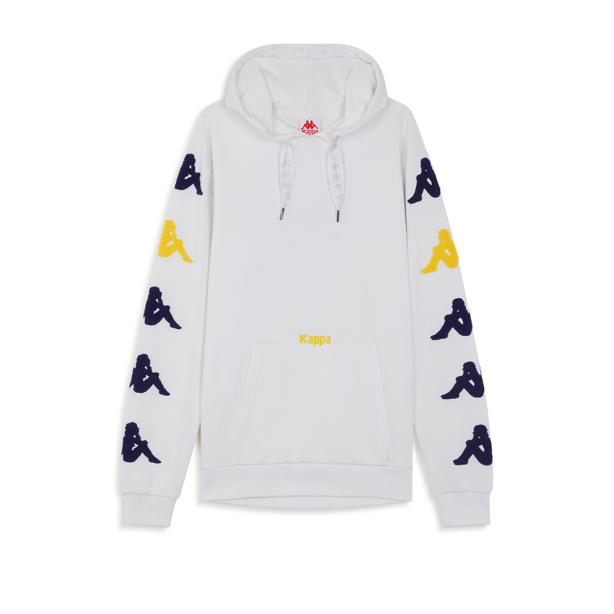 Hoodie Authentic Sand Charice Kappa Blanc/bleu/jaune L Male