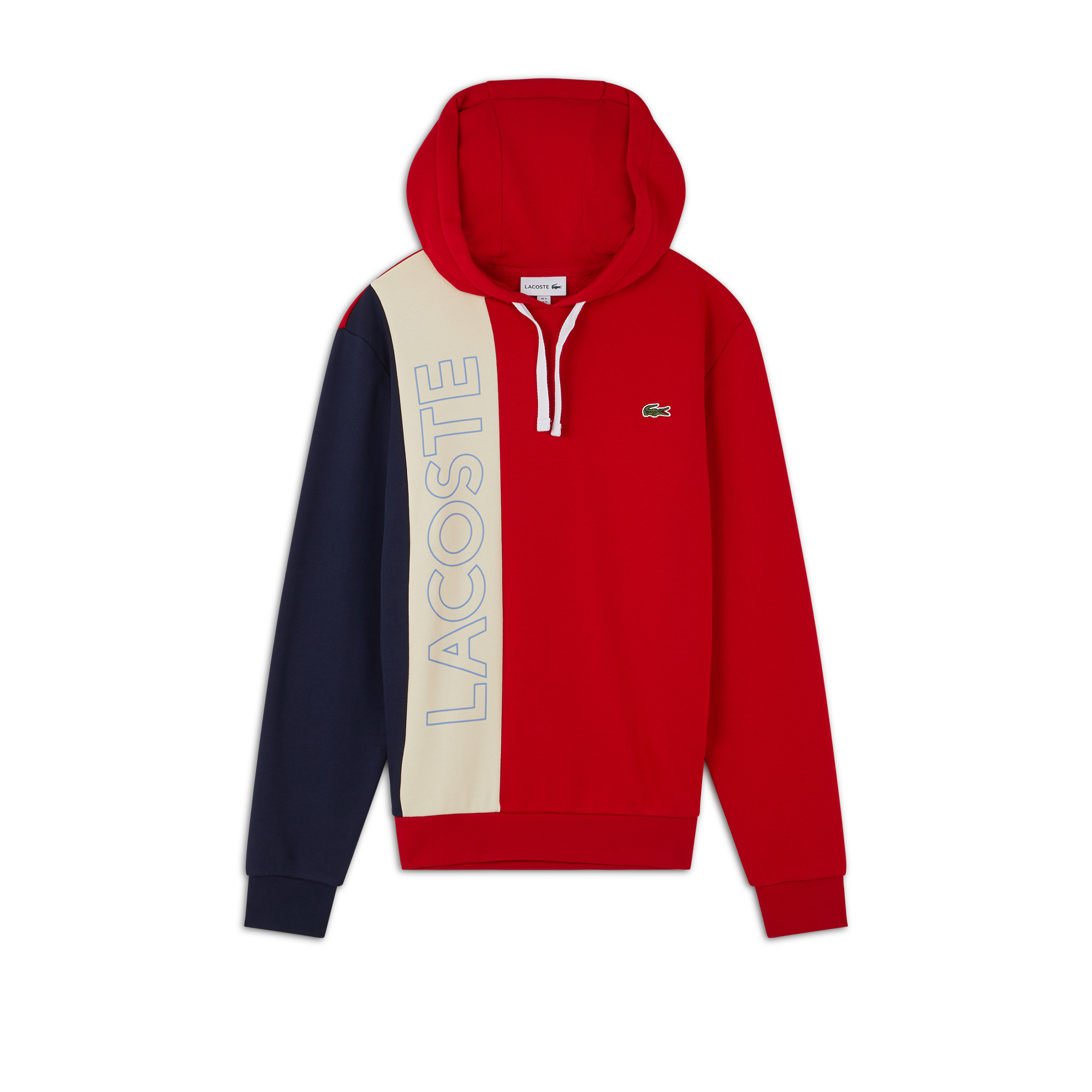 Hoodie Tricolore Small Logo Rouge/beige/marine