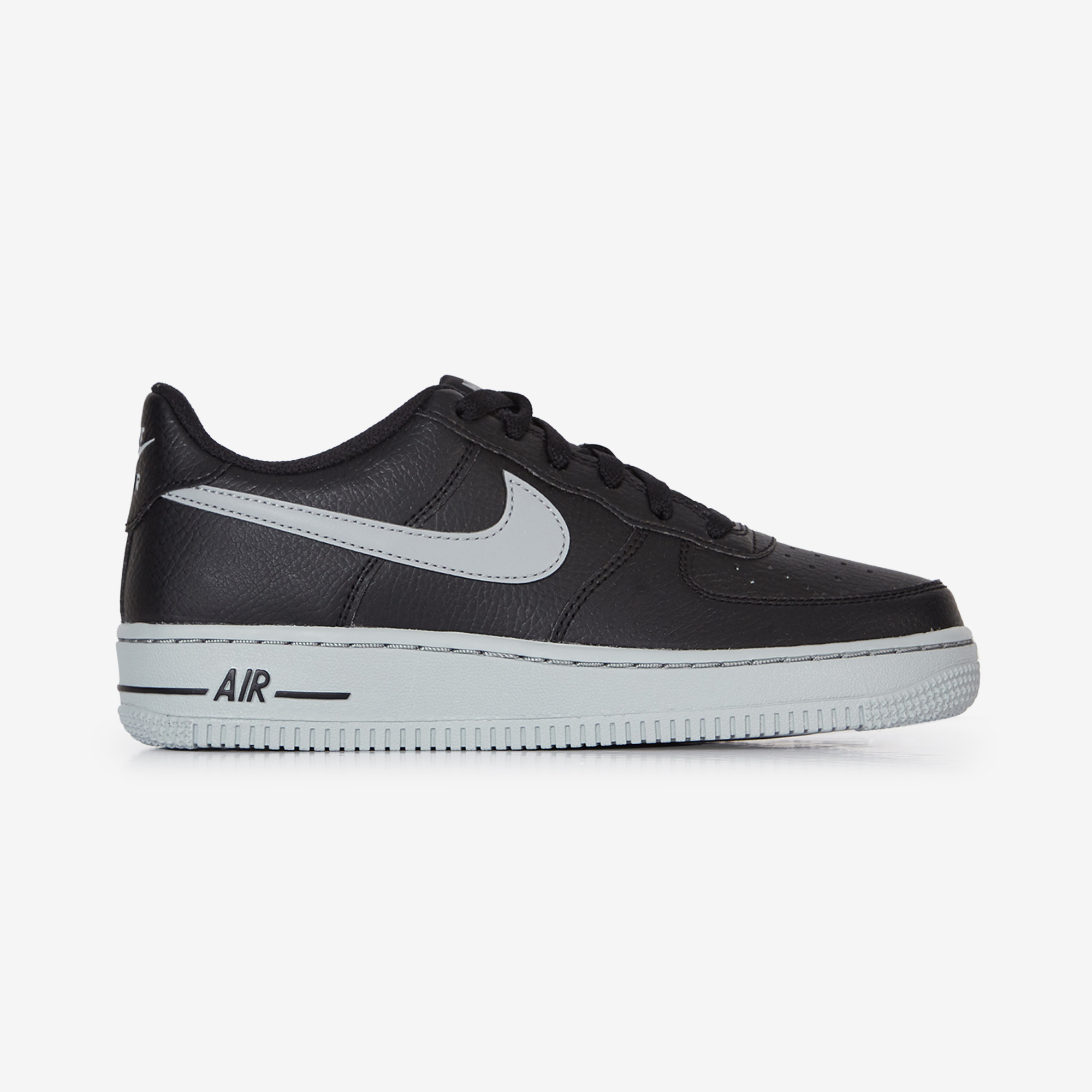 NIKE AIR FORCE 1 LOW SNEAKERS ENFANT NOIR ARGENT LACETS Courir
