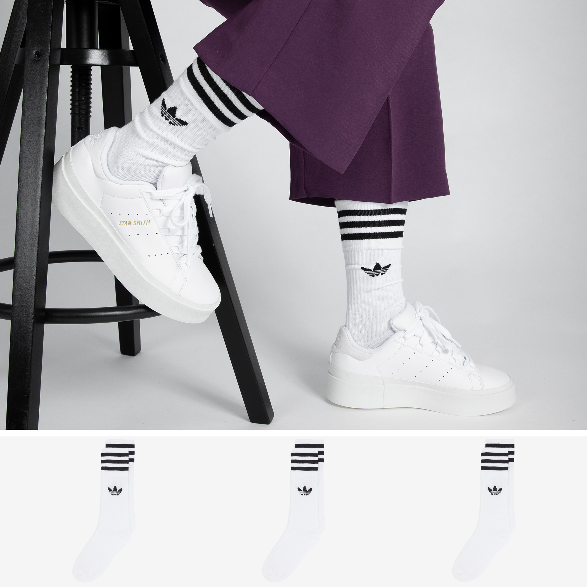 Adidas Chaussette Mixte Coton original pour Unisex
