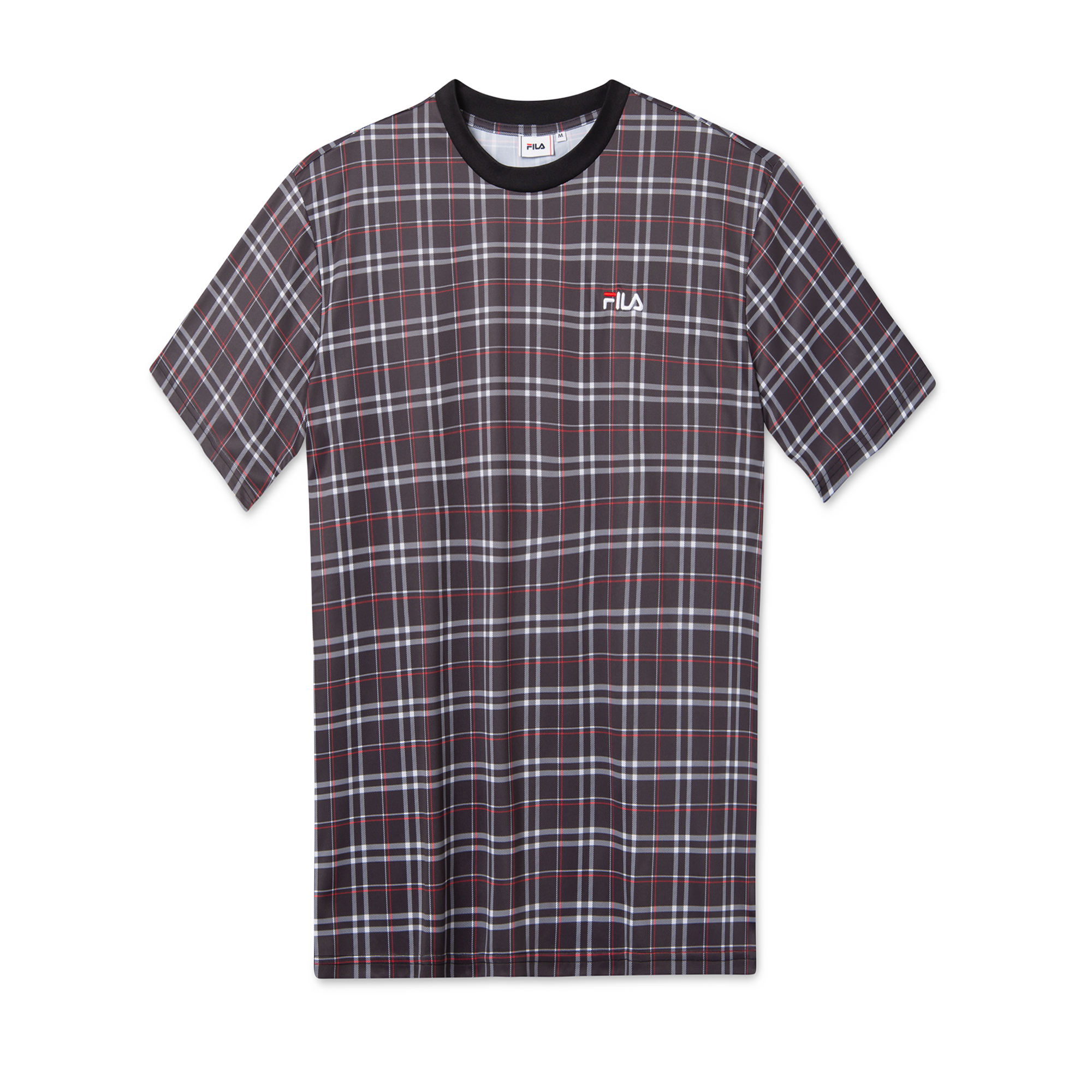 Tee Shirt Talasi Aop Tartan Fila Noir/rouge L Male