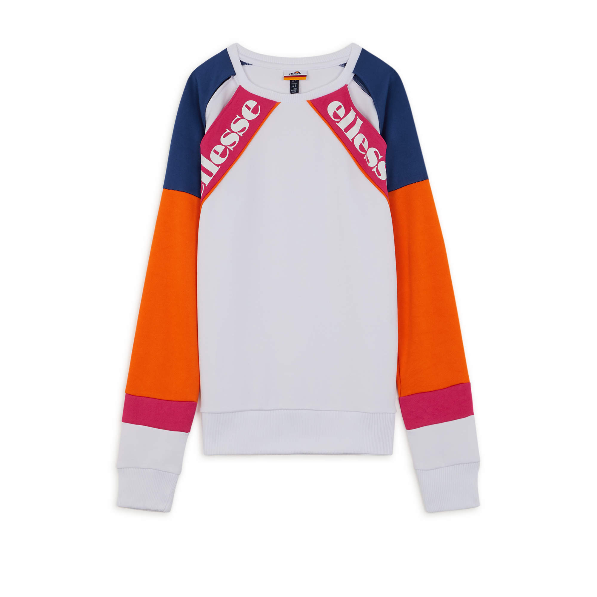 Sweat Maura Colorblock Ellesse Blanc/orange/rose M Female