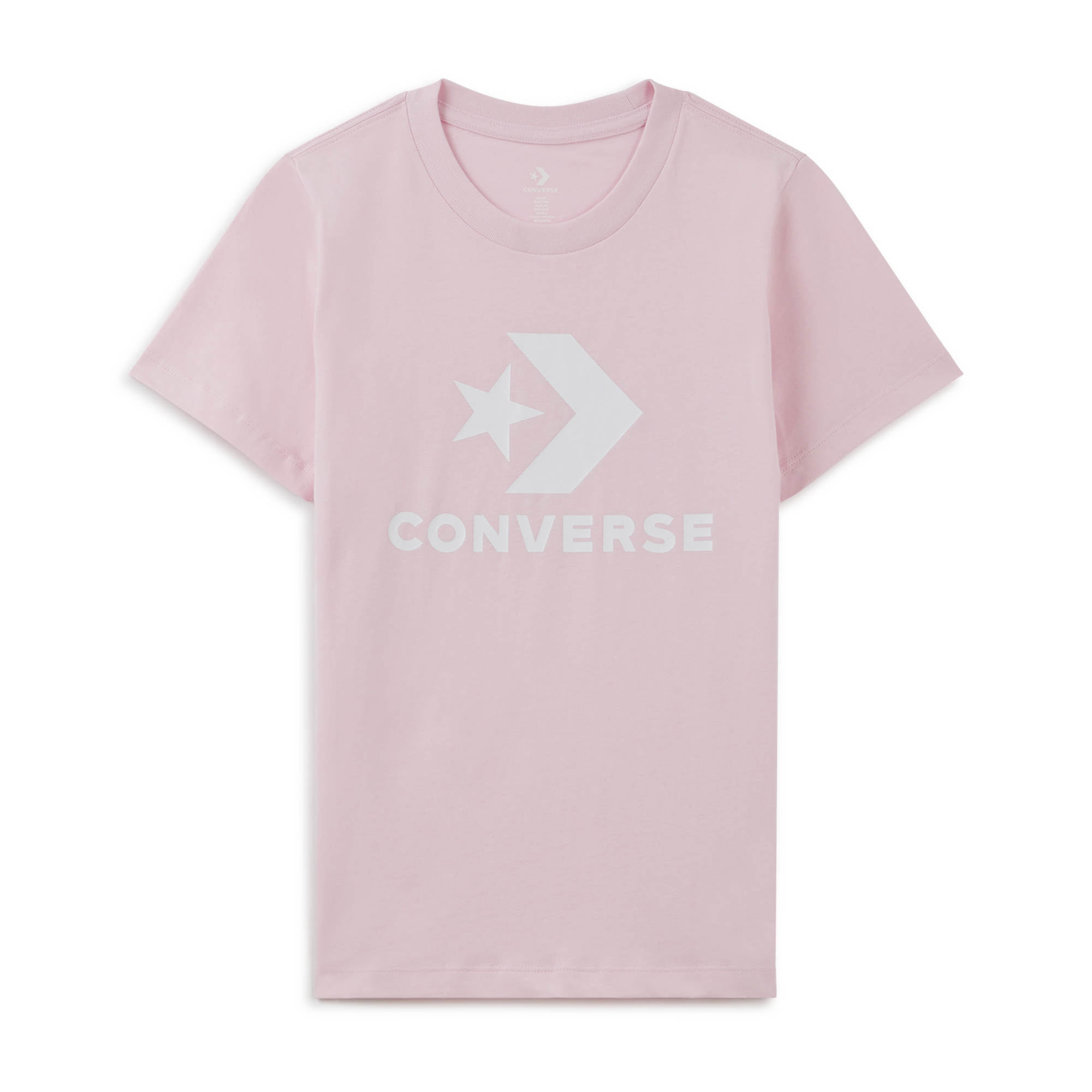 Tee Shirt Star Chevron Center Front Rose/blanc