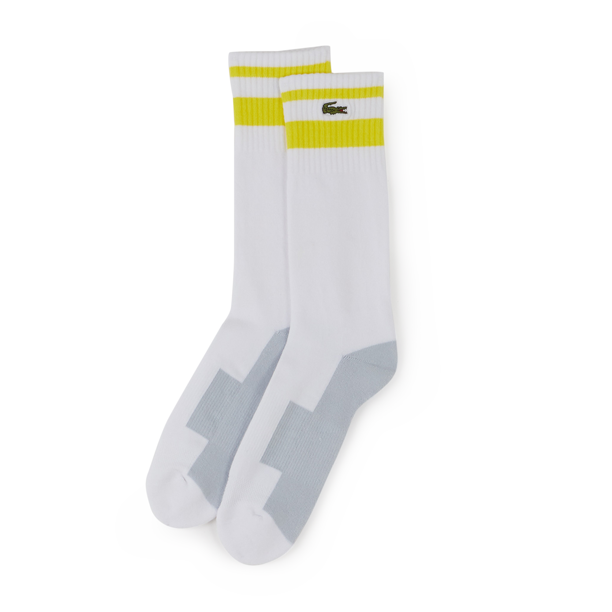 Chaussette 1pair Crew Bandes Blanc/jaune/vert