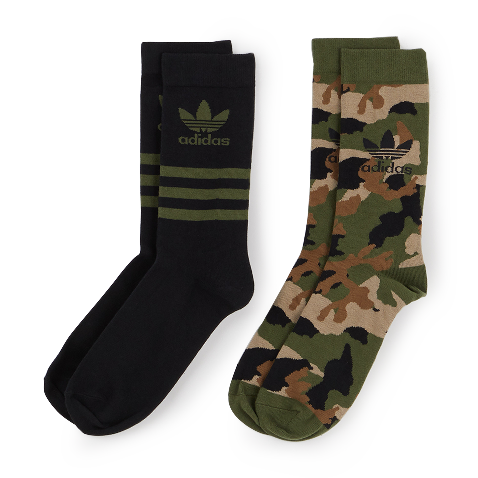 Chaussette Crew Camo X2 Noir/camouflage