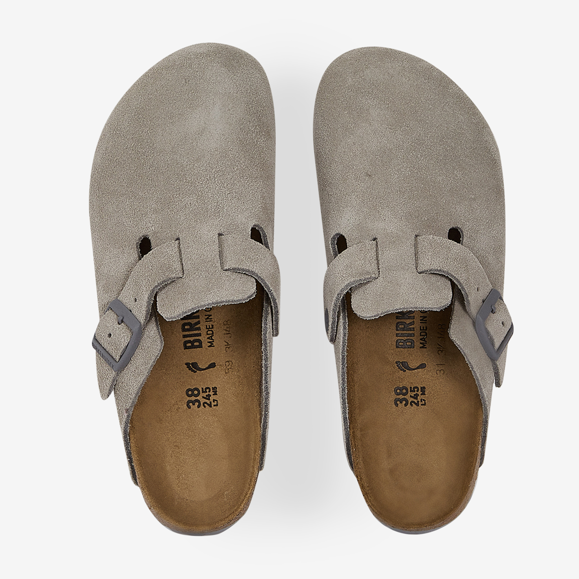 Sneakers Birkenstock Boston Suede Leather Stone Coin - 1027751