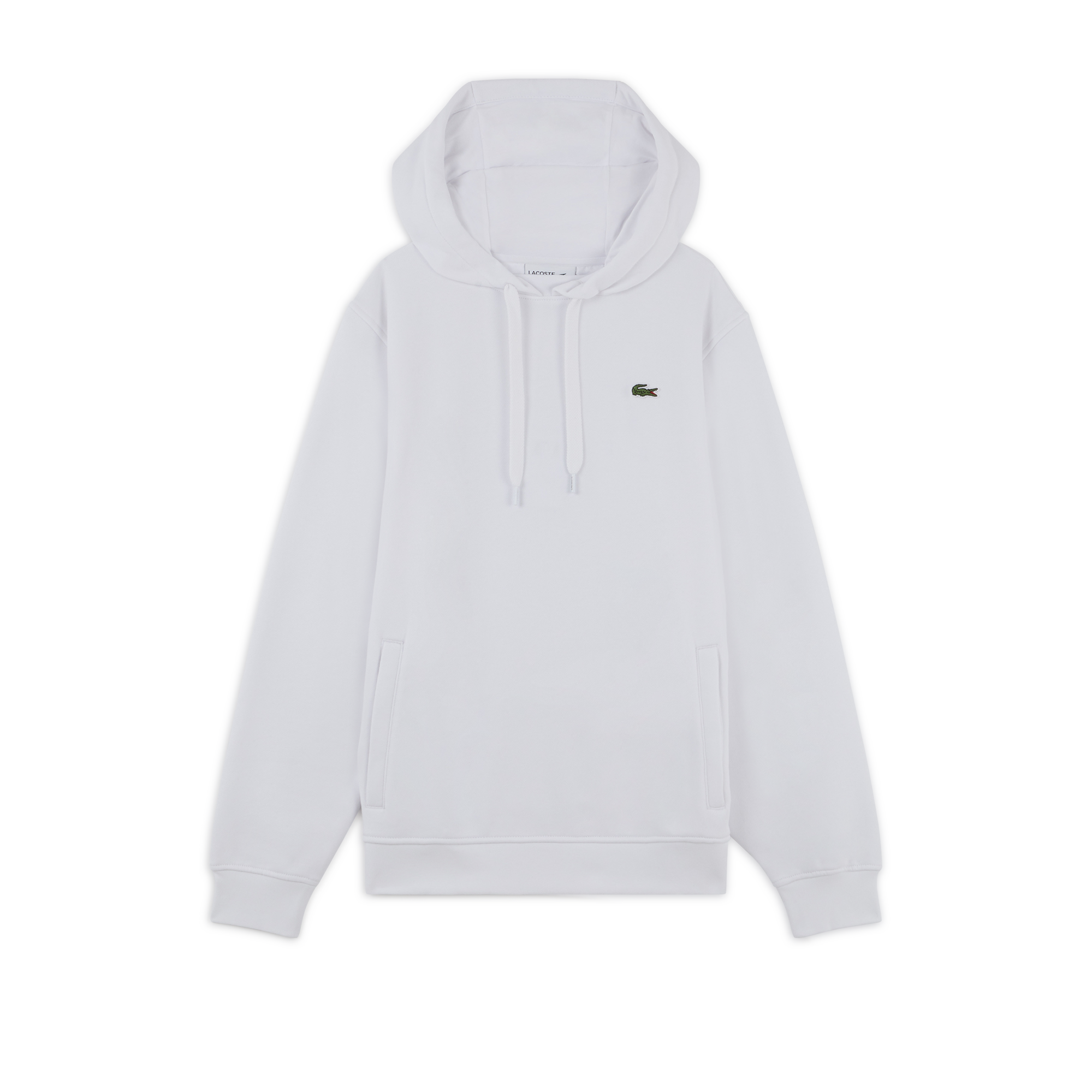 Hoodie Broderie Petit Crocodile Blanc