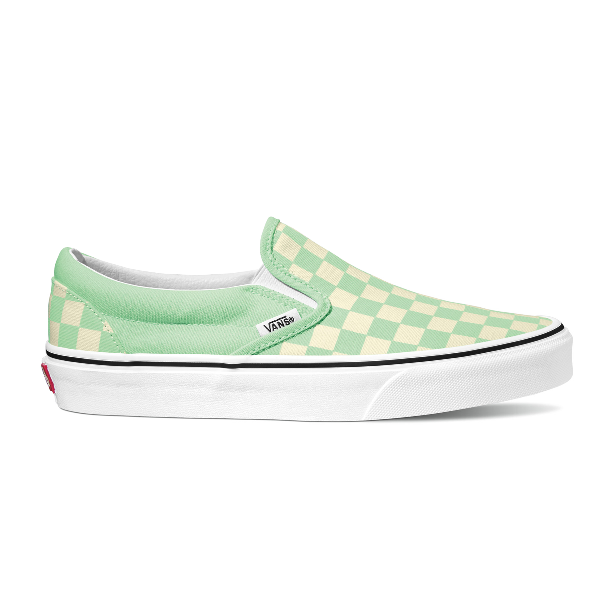 Slip-on Checker Vans Vert/blanc 36 Female