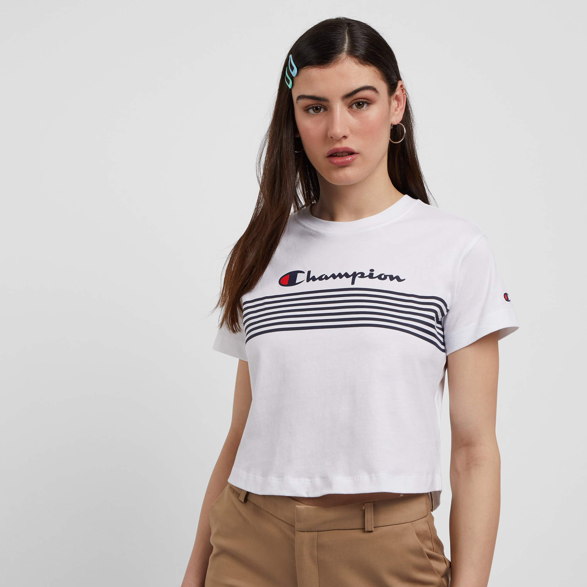 Tee Shirt Crop Top Champion Blanc M Female