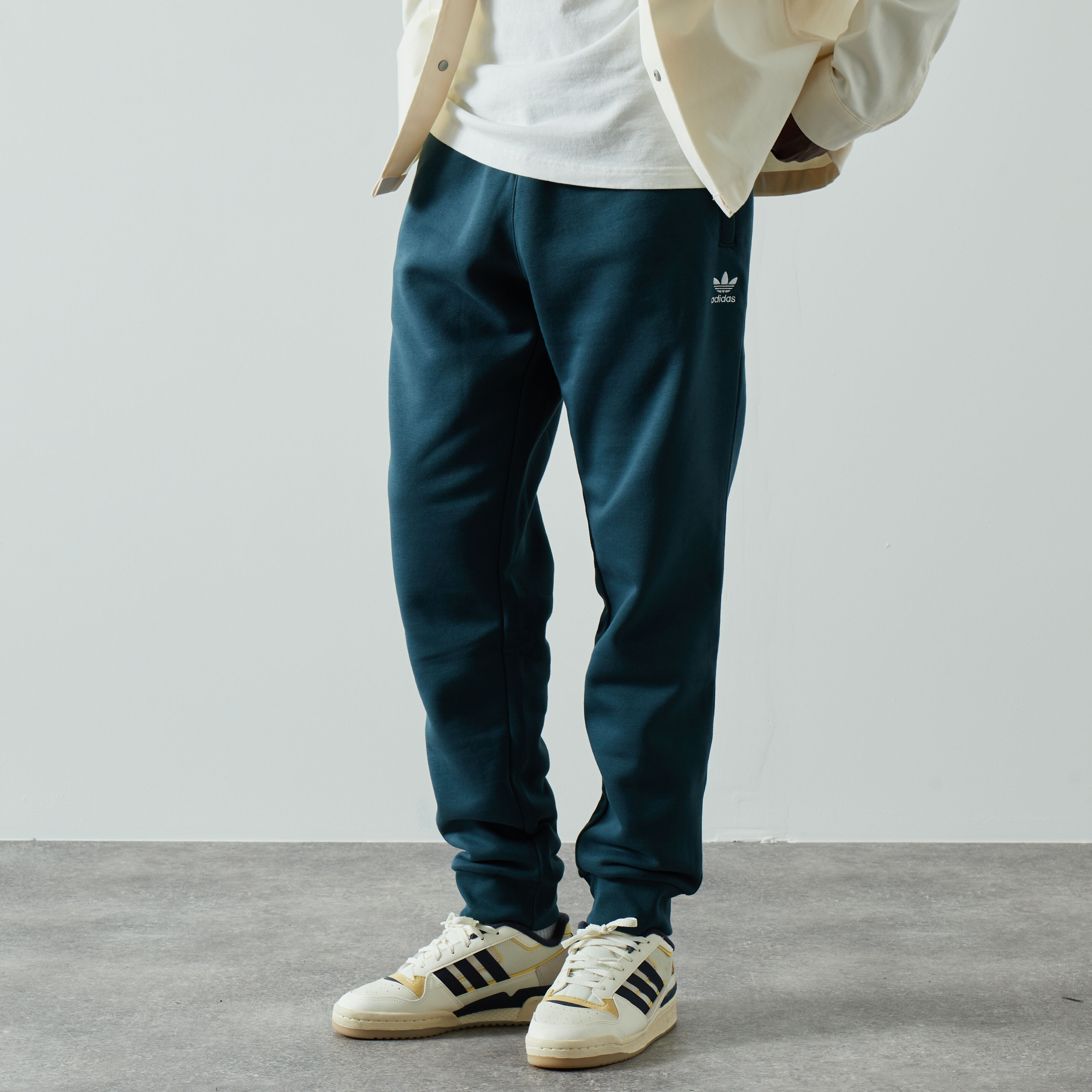 ADIDAS ORIGINALS ESSENTIAL TREFOIL JOGGERS BLUE TROUSERS MEN