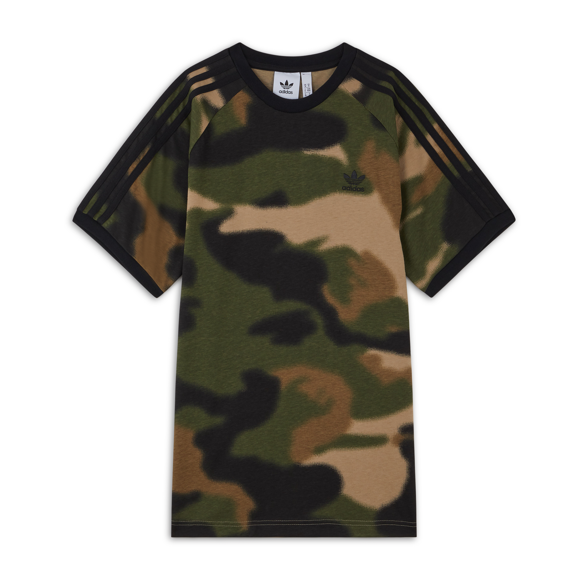 Tee Shirt 3 Stripes Aop Camo Camouflage/noir