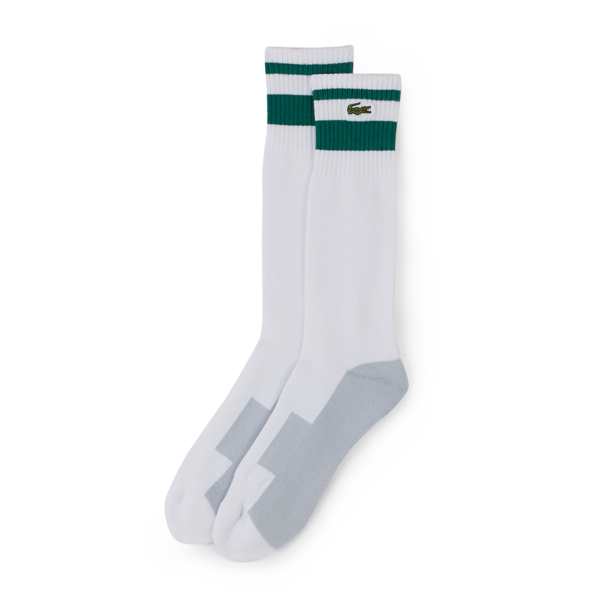 Chaussette 1pair Crew Bandes Blanc/vert