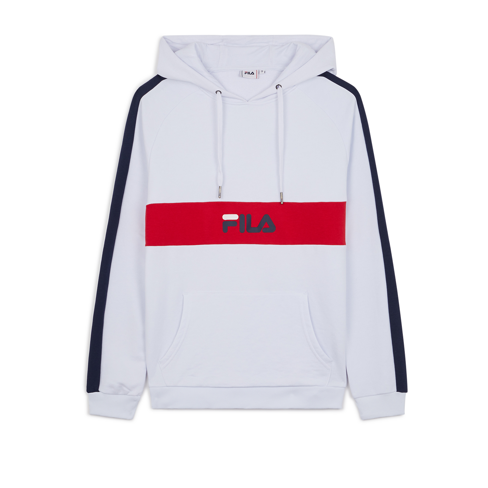 Hoodie Linear Fila Fila Blanc/rouge Xs Male