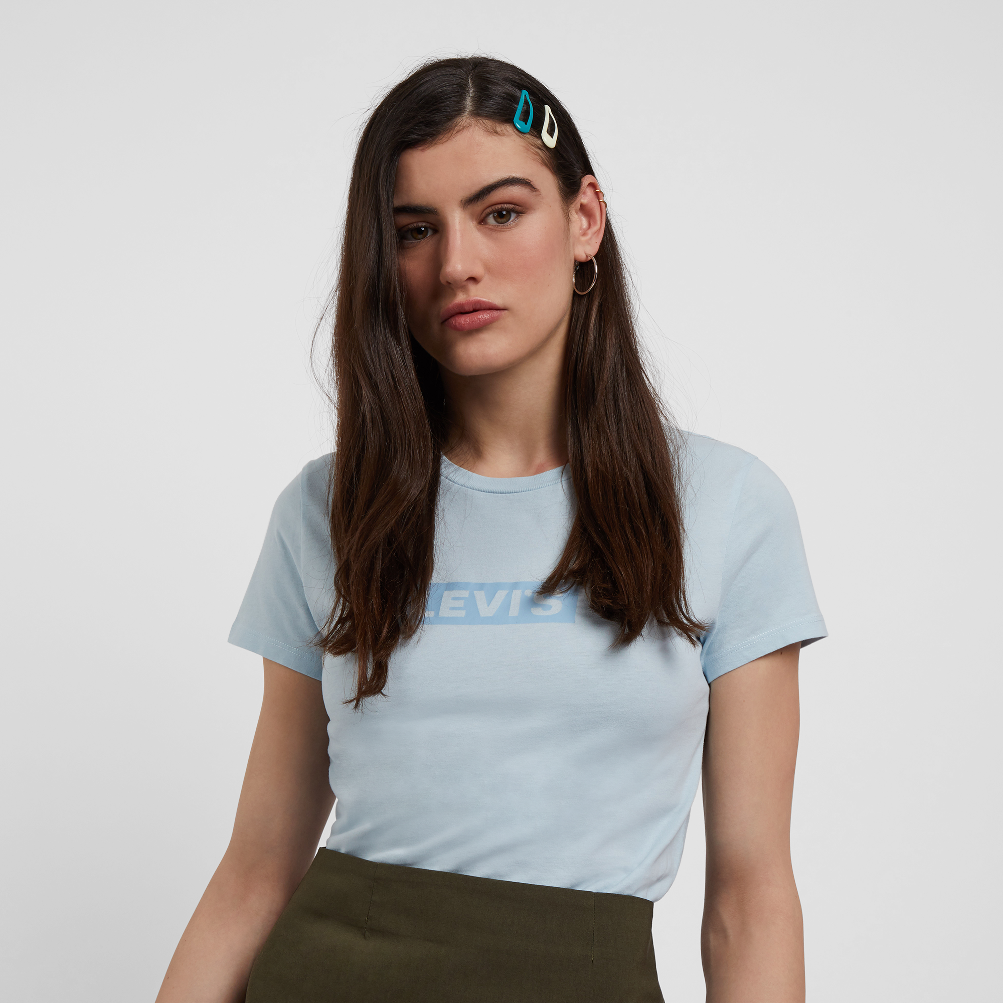 Tee Shirt The Perfect Box Tab Levis Bleu Pastel M Female