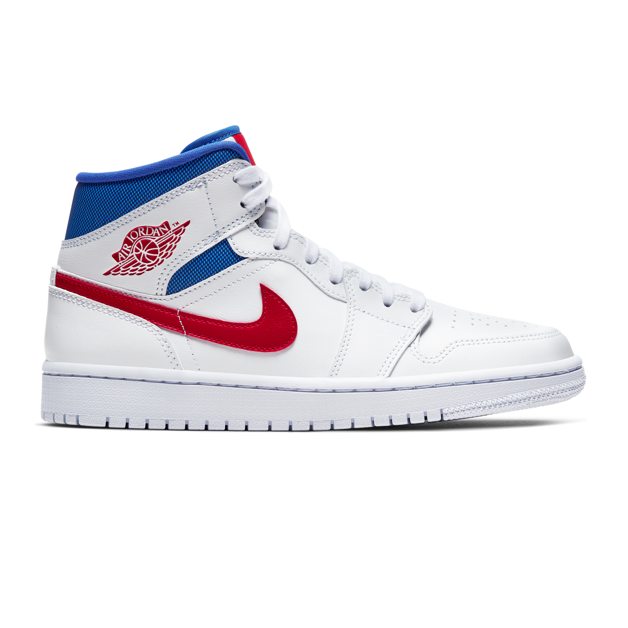 Air Jordan 1 Mid Jordan Blanc/bleu/rouge 44 Male