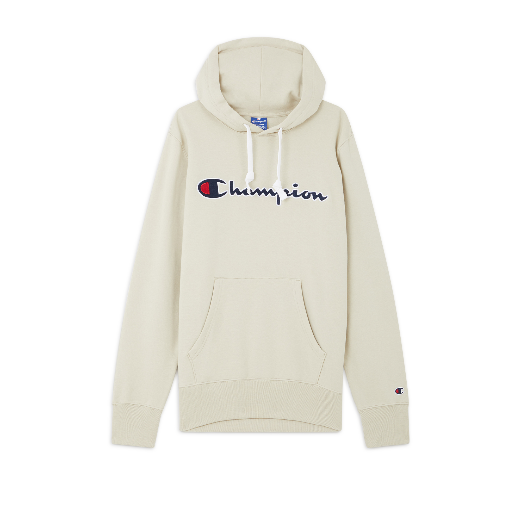 Hoodie Champion Logo Beige