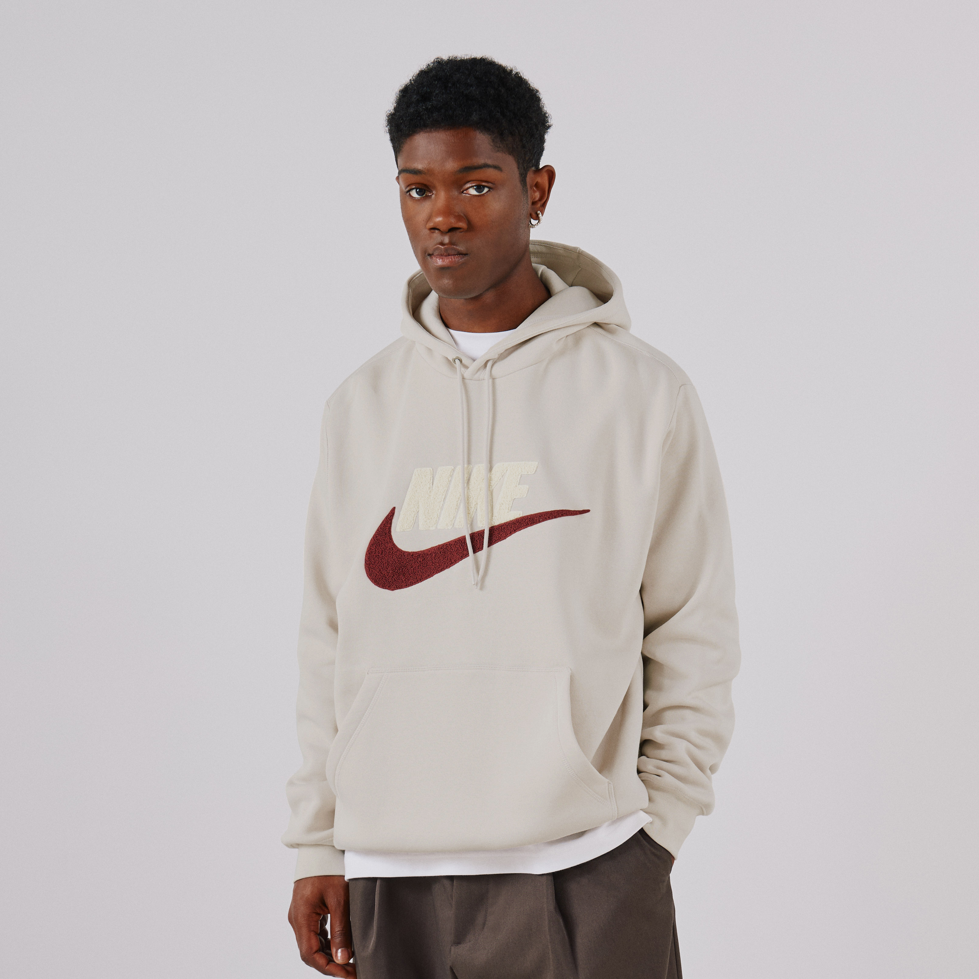 Mens all white nike hoodie on sale