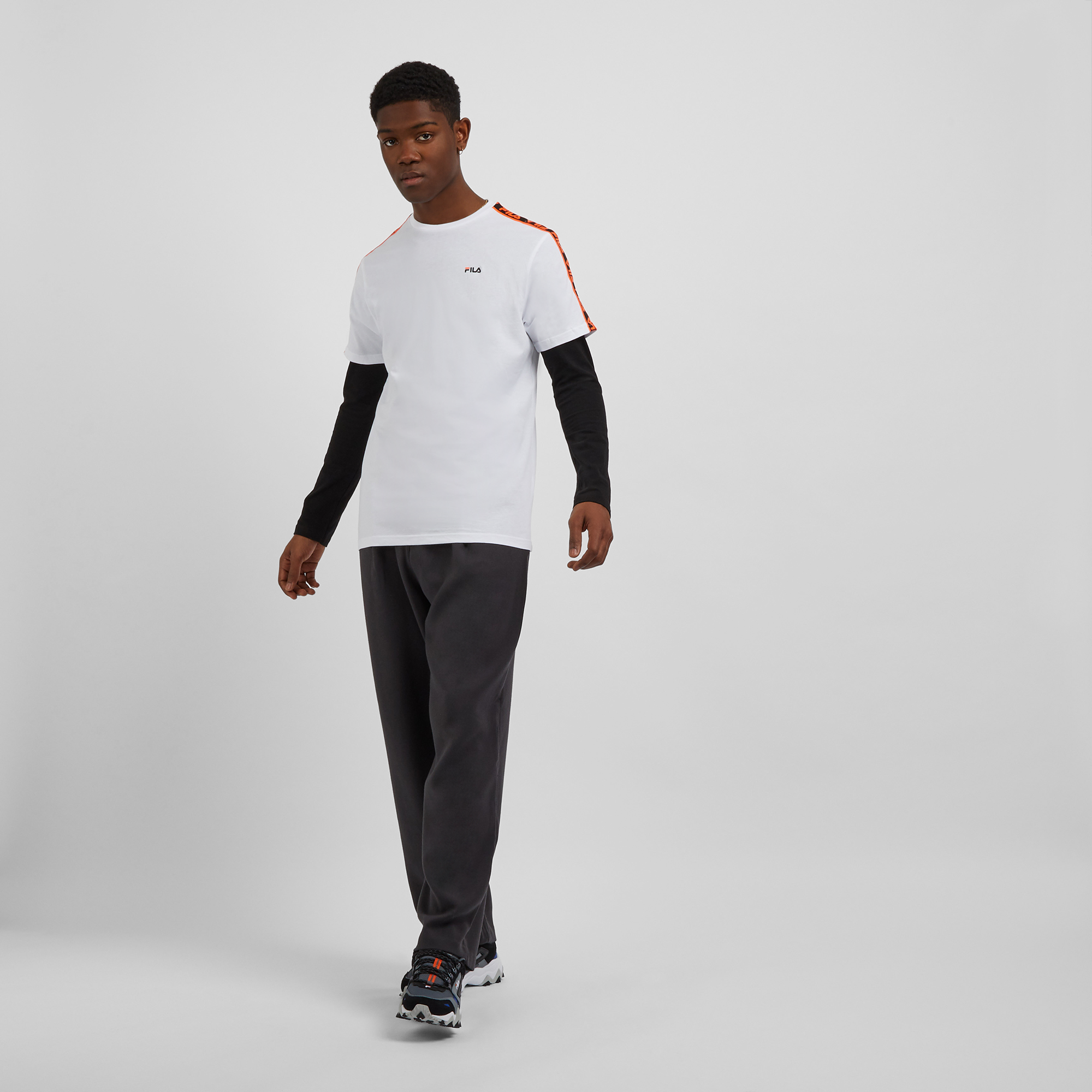 Tee Quentin Fluo Tape Fila Blanc/orange L Male