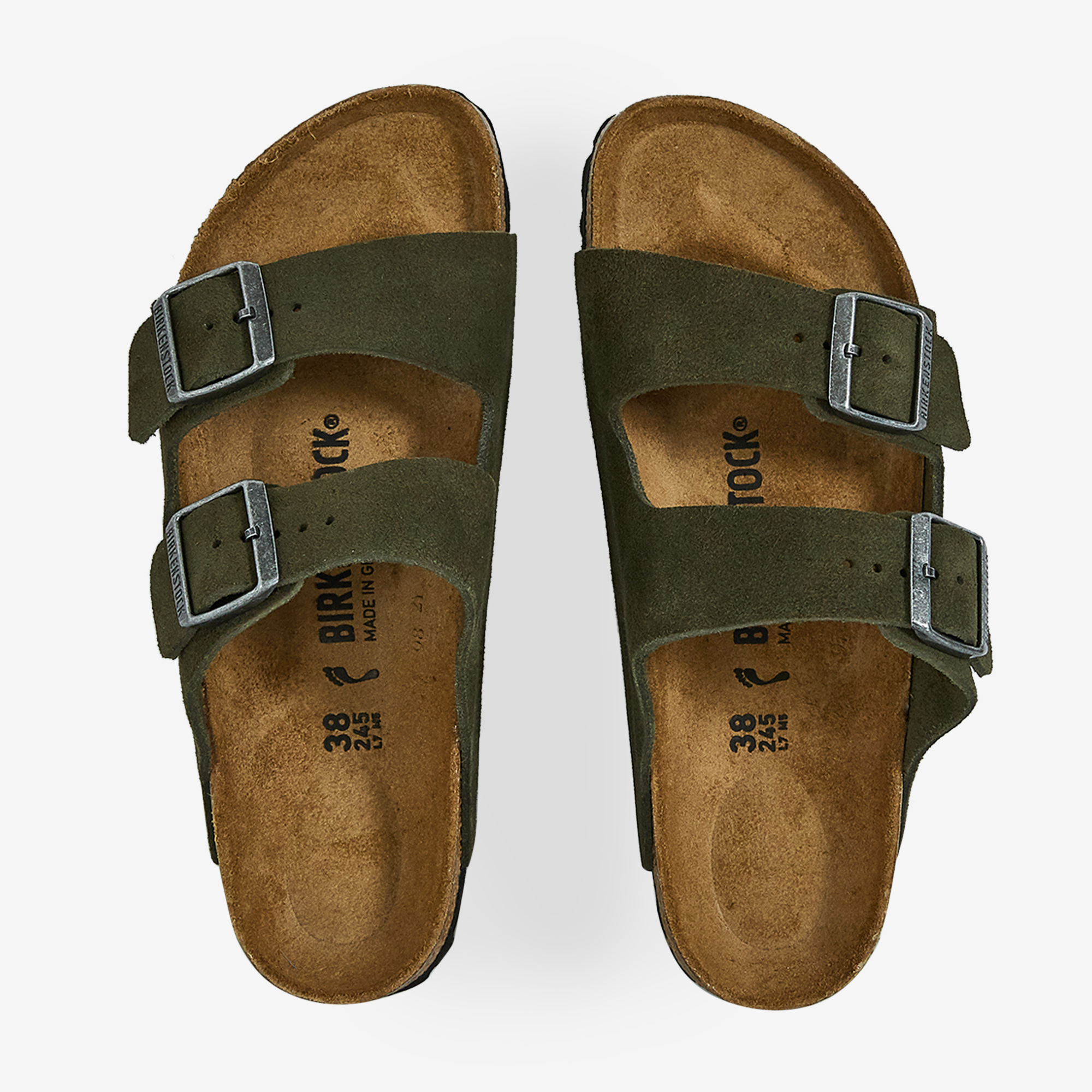 BIRKENSTOCK ARIZONA SUEDE THYME KHAKI SUMMER WOMEN Courir