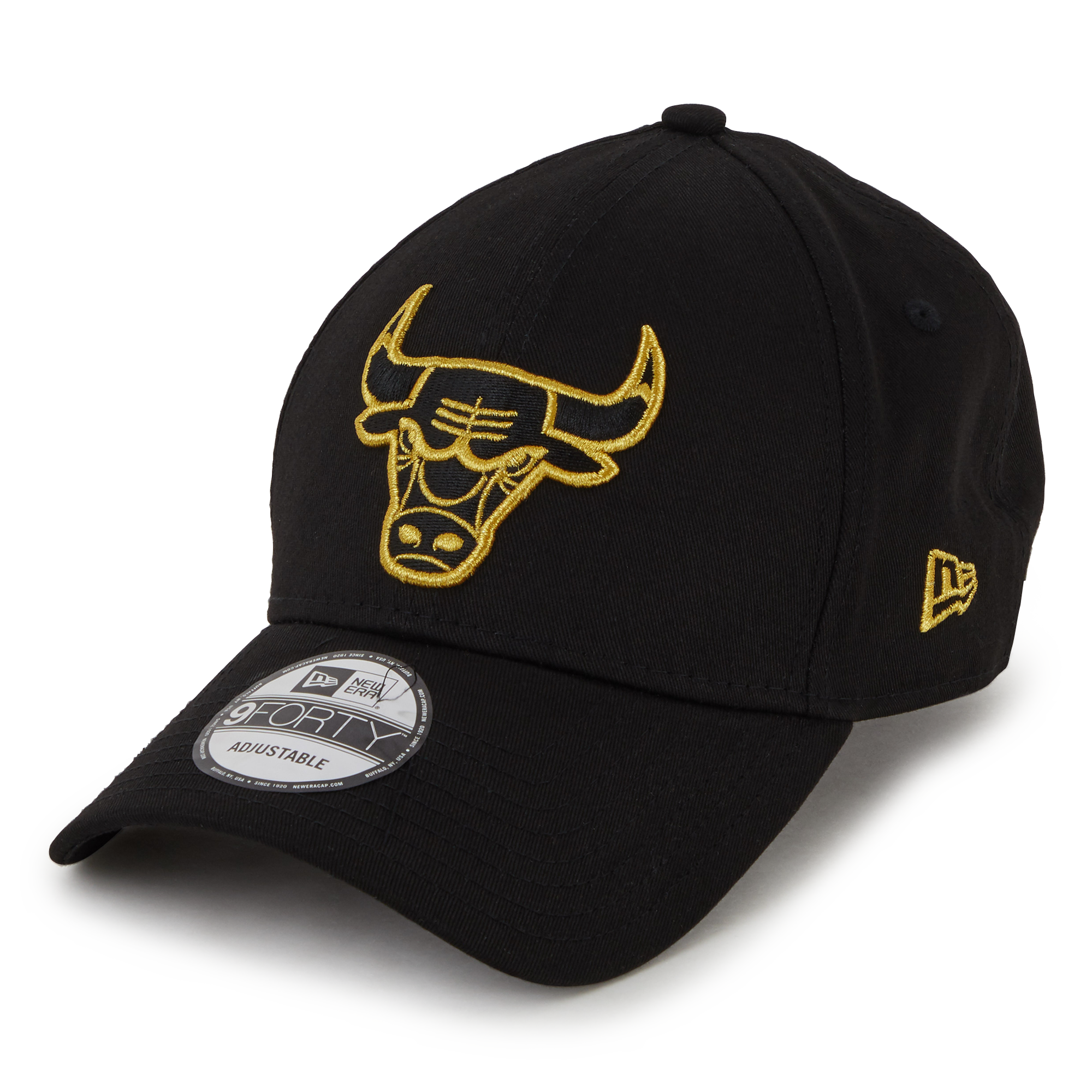 9forty Bulls Metallic Logo Noir/or
