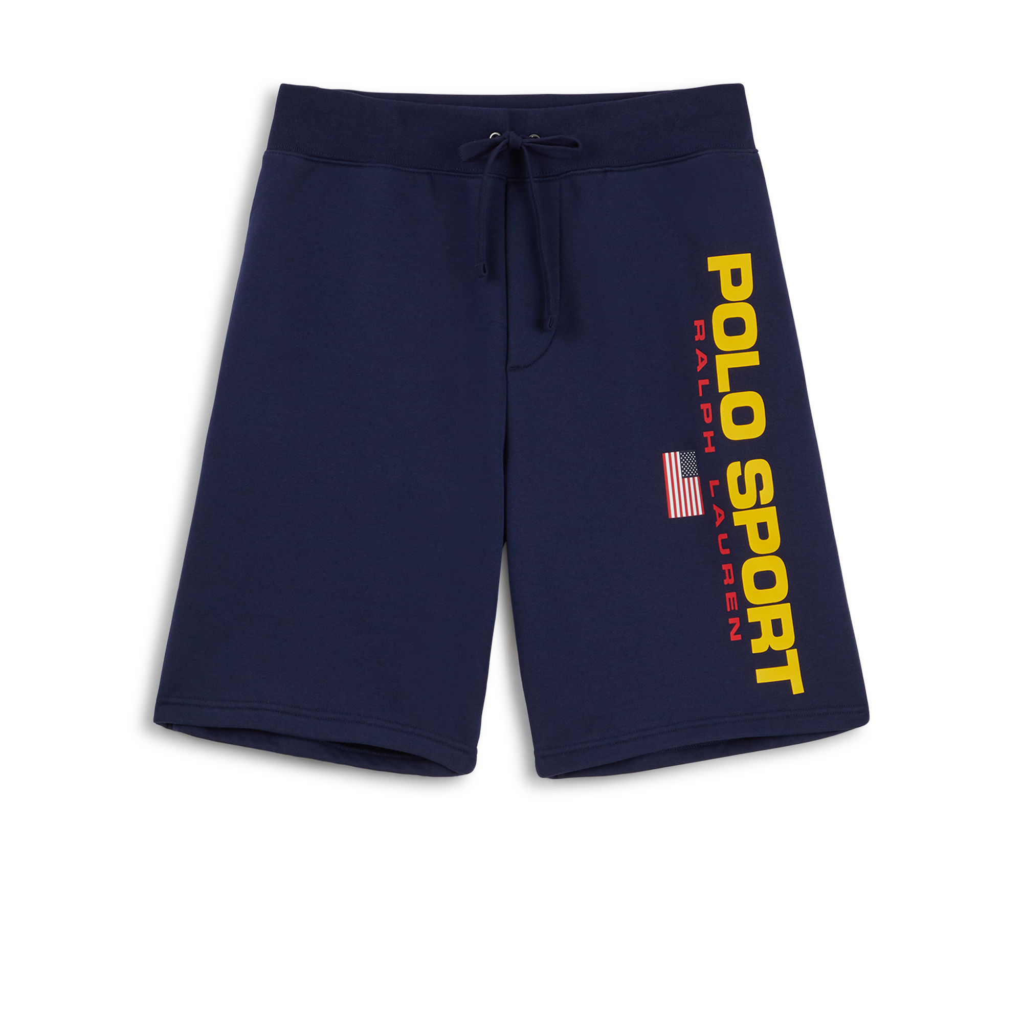 Short Polo Sport Bleu Marine/jaune