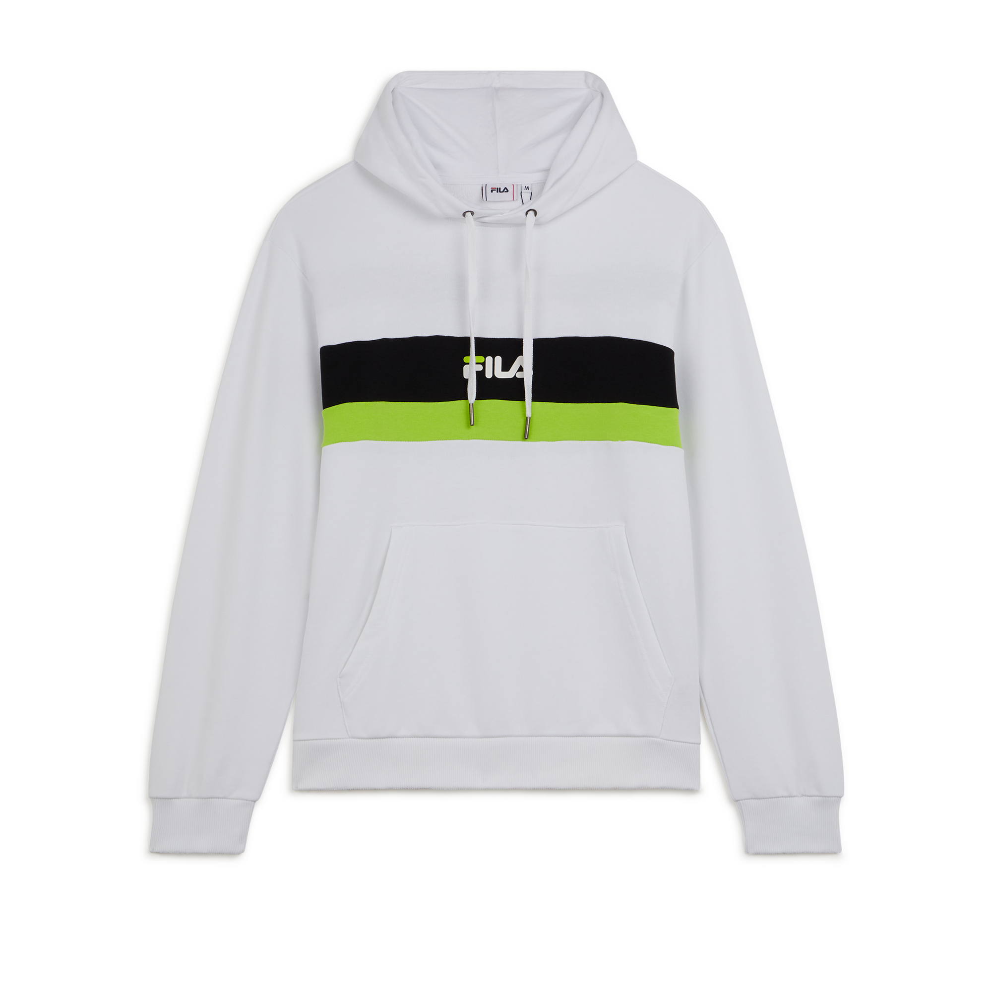 Hoodie Radomir Fila Blanc/noir/vert Fluo S Male