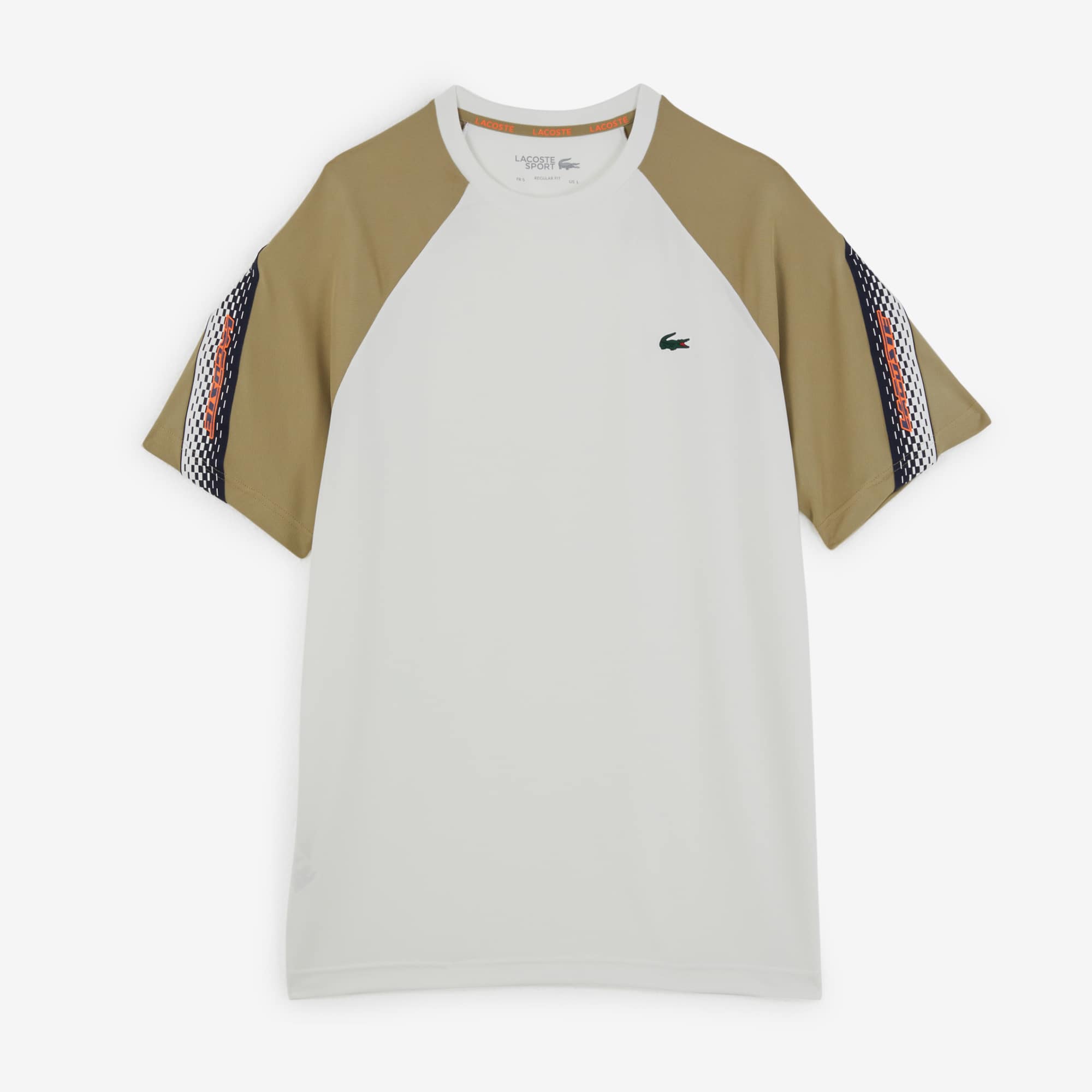 tee shirt stripes side  beige/marron