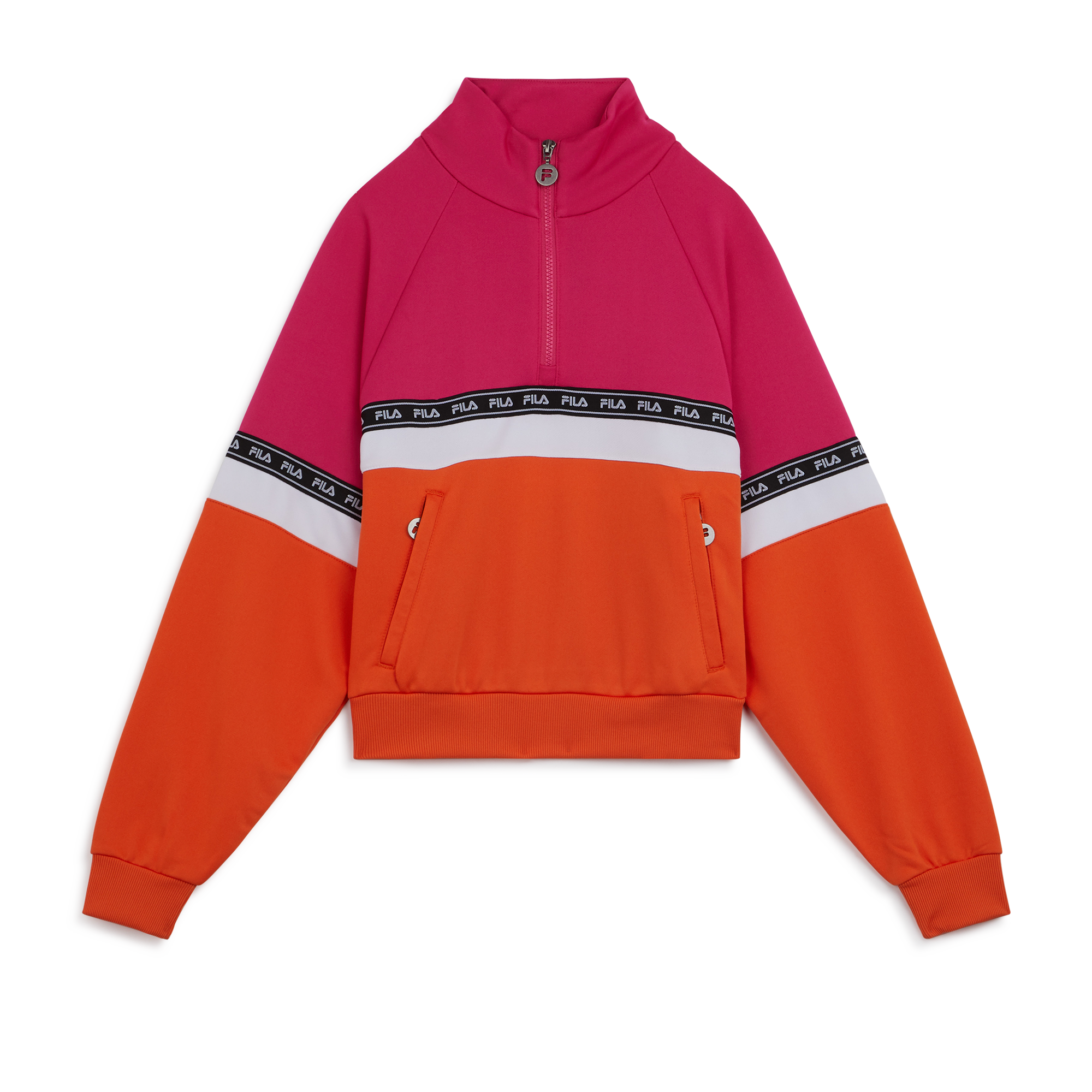 Sweat Chinami Half Zip Shirt Fila Rose/orange M Female
