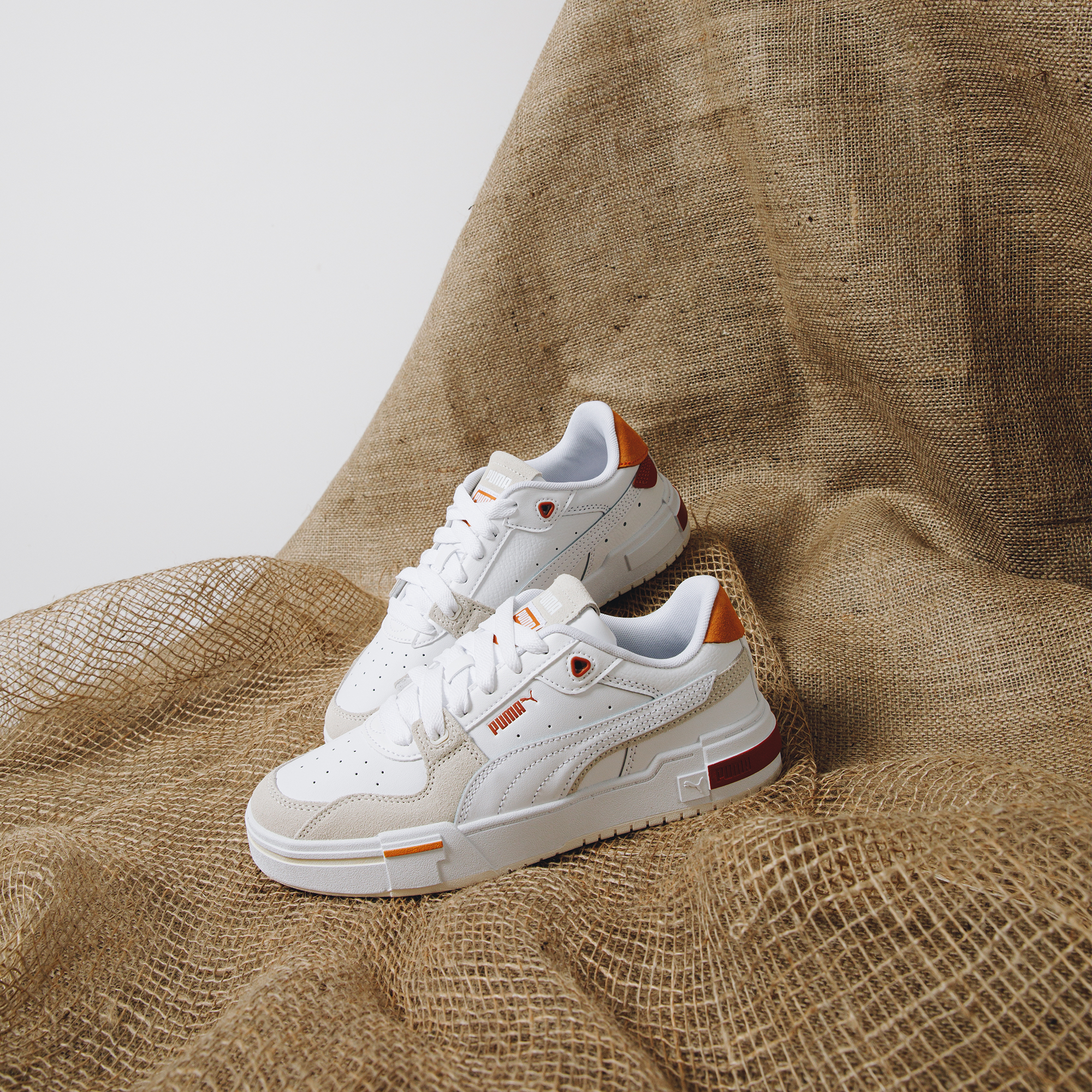 PUMA CA PRO GLITCH WHITE/ORANGE - SNEAKERS CHILDREN