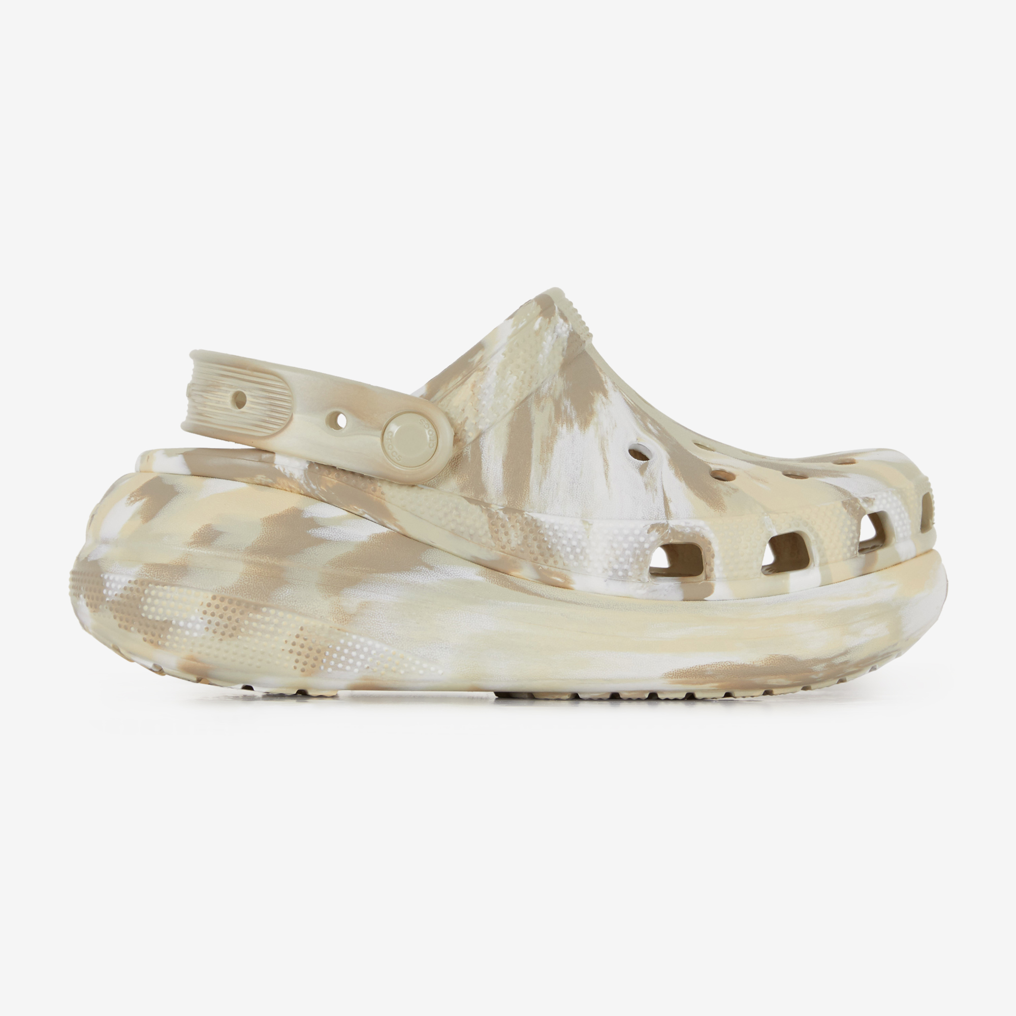 crush marbled clog  beige