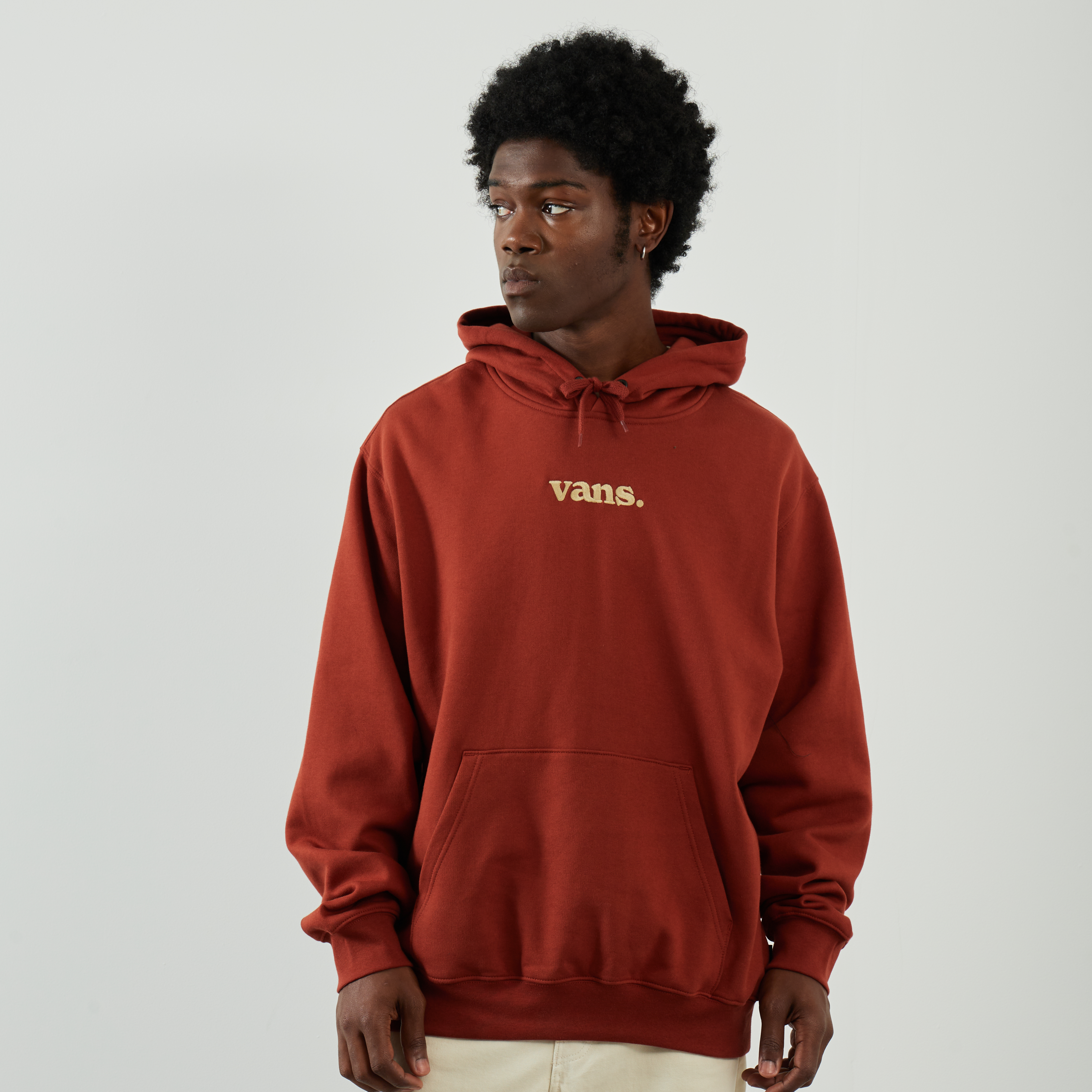 VANS HOODIE CENTERED LOGO MARRON SWEAT HOMME Courir