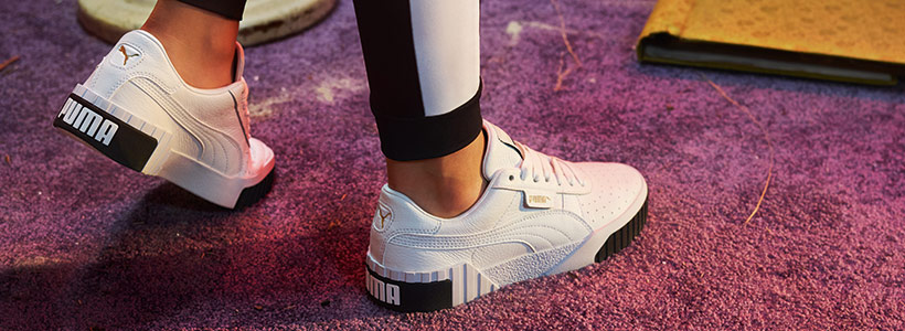 puma cali blanche et beige